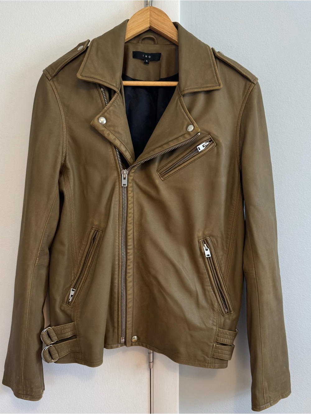 IRO Adeo Lamb Leather Men’s Moto Jacket. NWOT